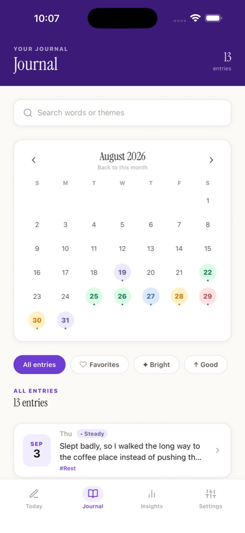 Micro Journal screenshot 2